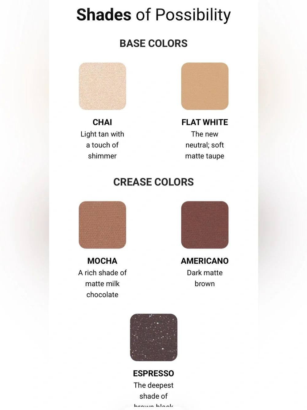 Sei Bella Eyeshadow Pallet Corner Coffee